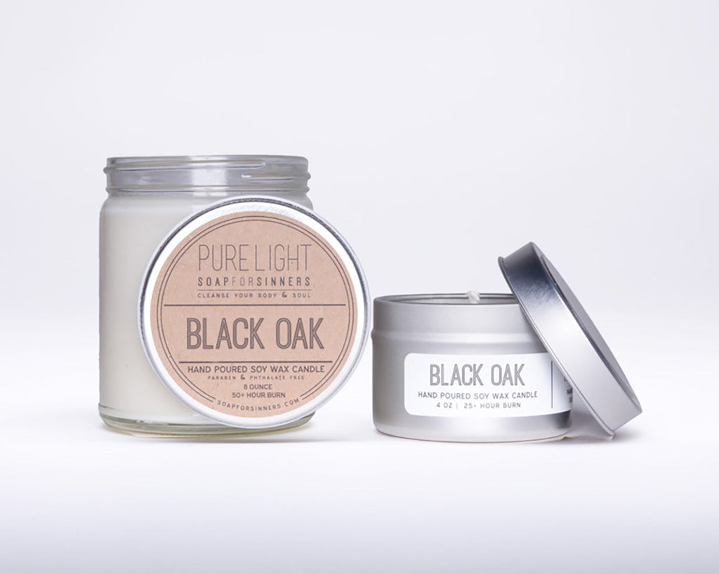 Black Oak 8oz Jar Candle - Imperfects